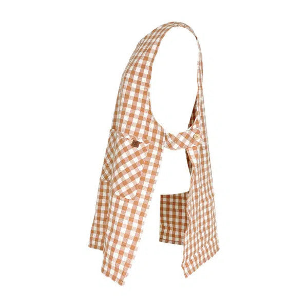 Annabel Trends Gingham Pinny Apron Clay