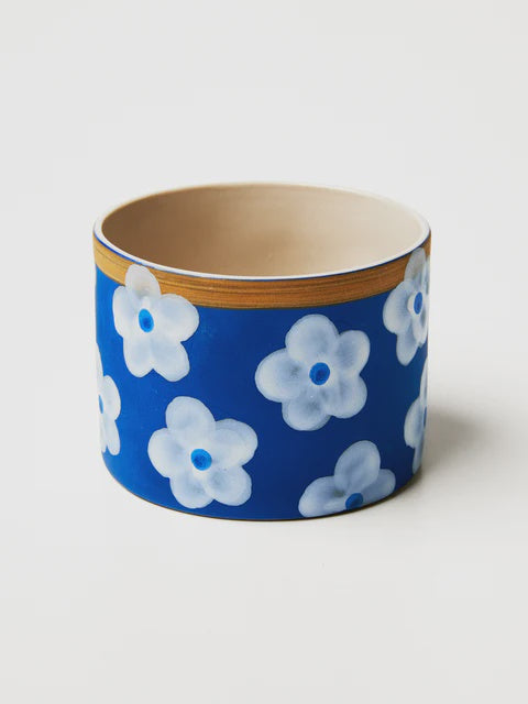 Sunburst Planter - Blue & Gold