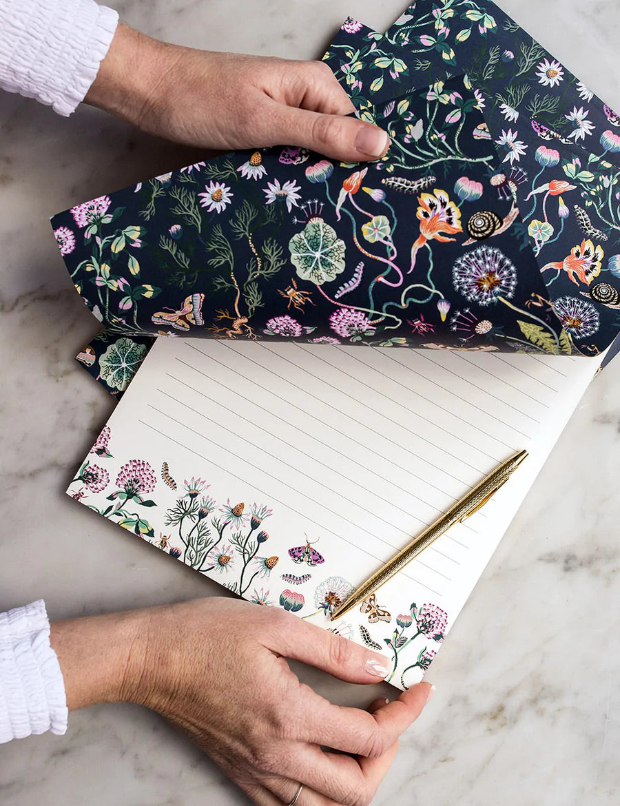 Bespoke Letterpress Wondergarden A4 Writing Pad