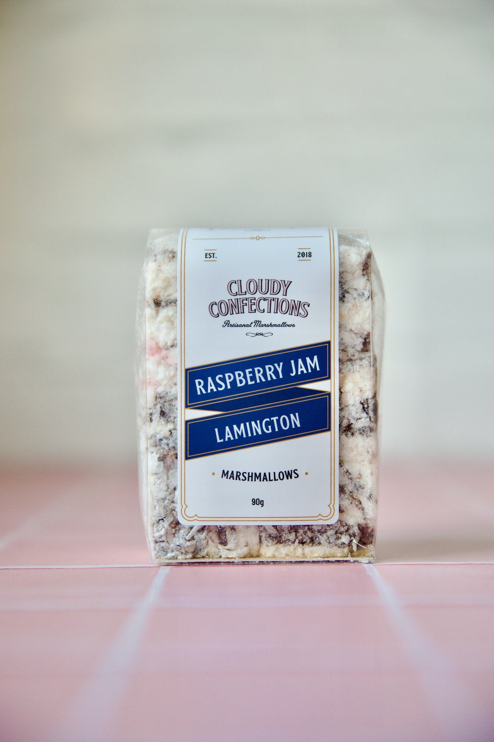 Cloudy Confections Raspberry Jam Lamington Marshmallows