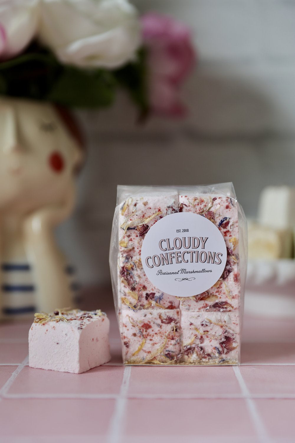 Cloudy Confections Strawberry Rose Marshmallows