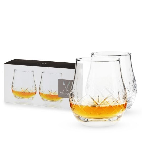 Viski Admiral Heavyweight Bourbon Glasses Set of 2