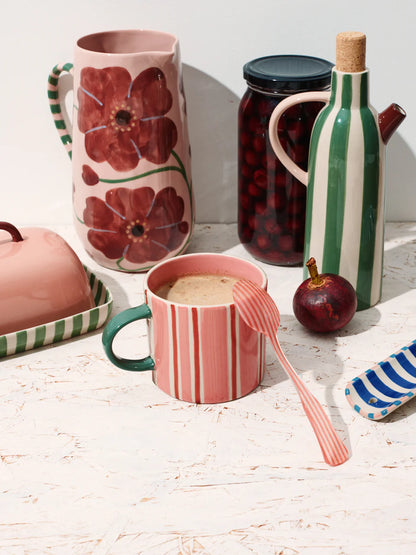 Bloomie Pink Stripe Mug