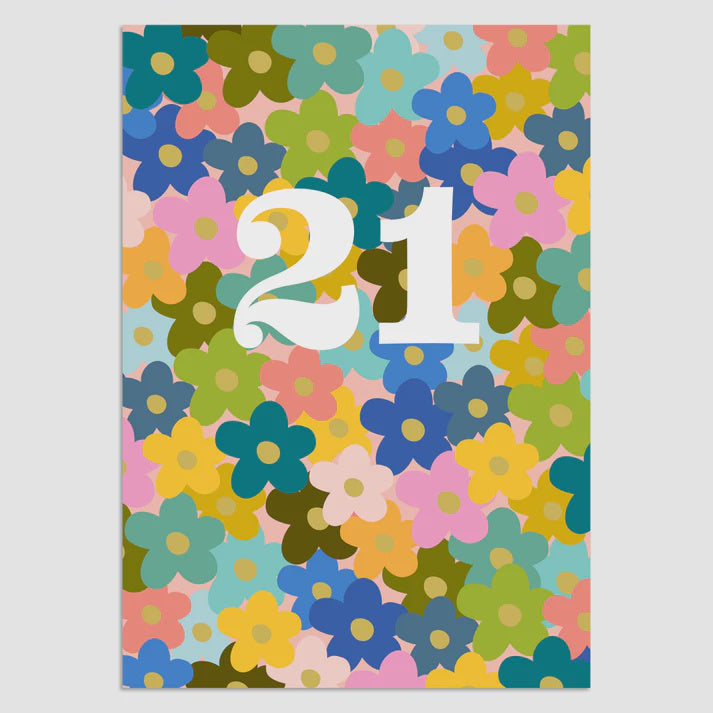 Overjoyed 21 Greeting Card