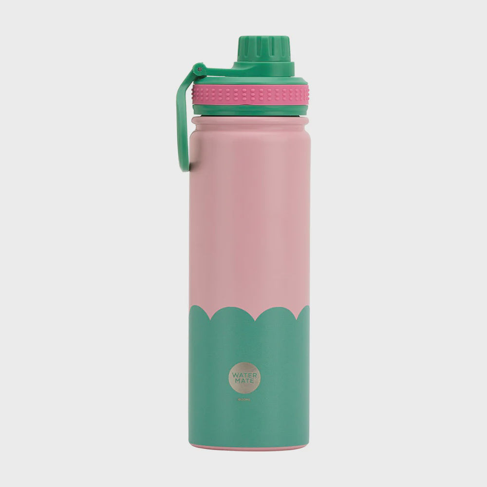 Watermate Drink Bottle 600ml - Musk & Green Wave