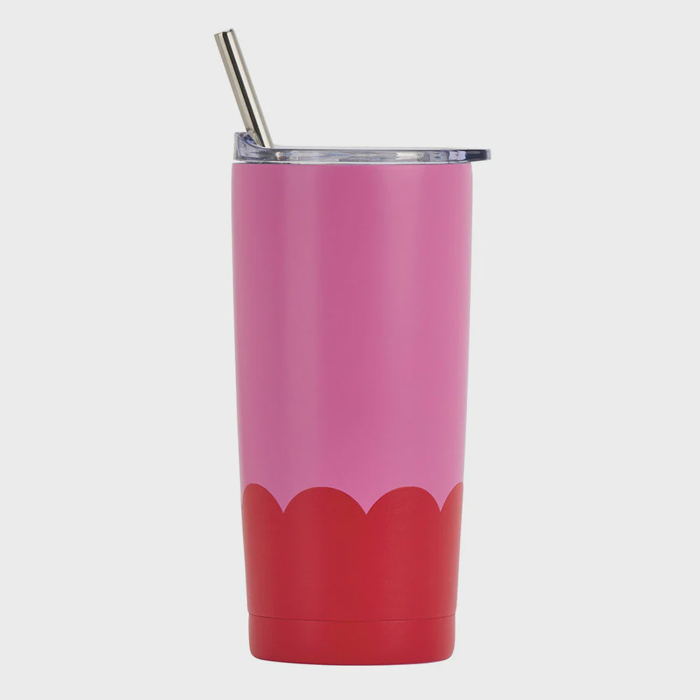 Smoothie Cup - Red &amp; Pink Wave