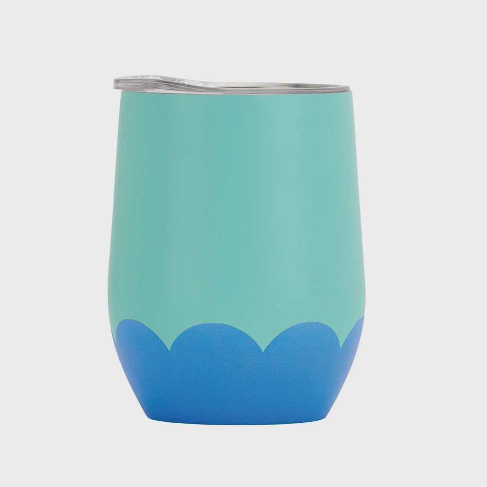 Wine Tumbler 350ml - Aqua &amp; Blue Wave