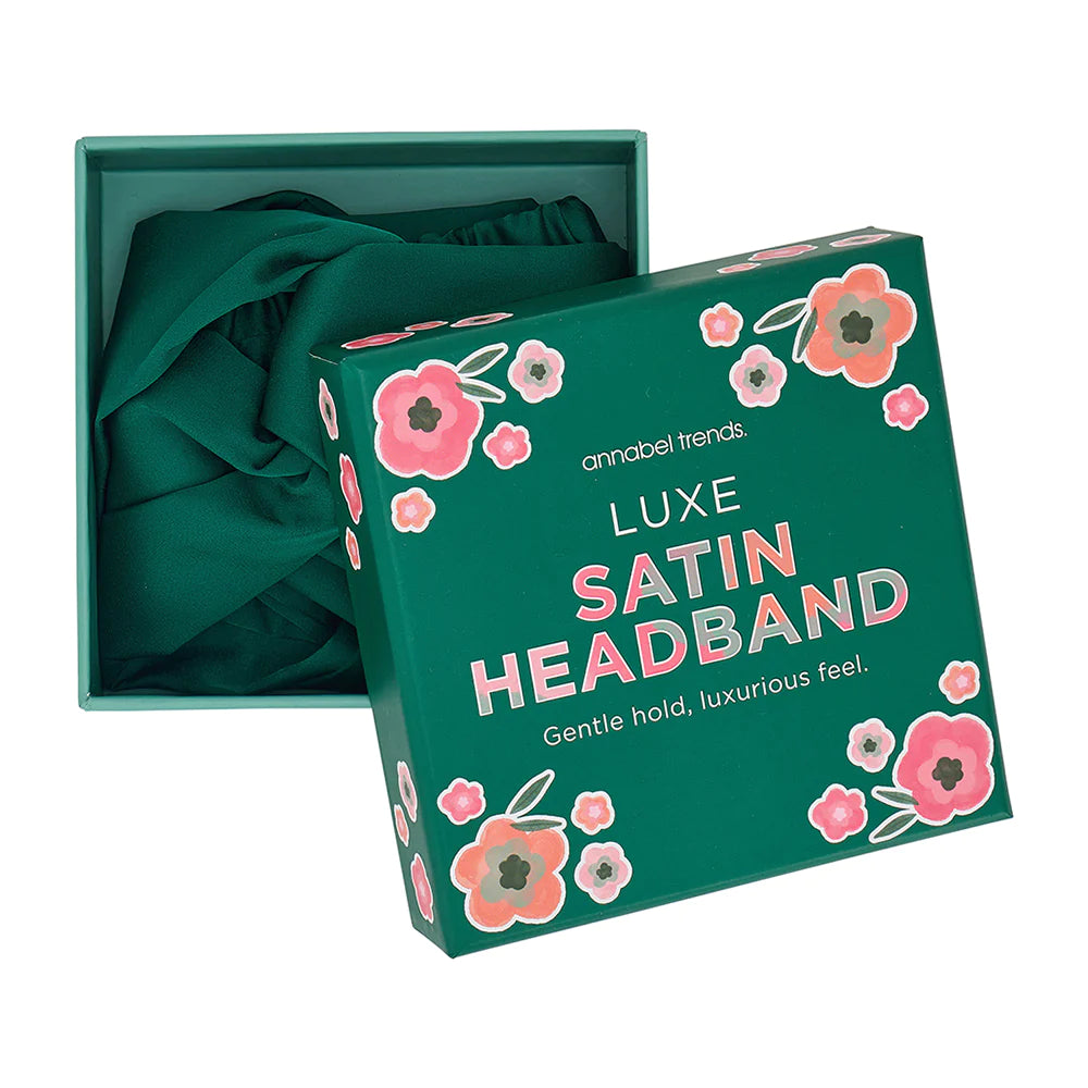 Luxe Satin Headband - Emerald