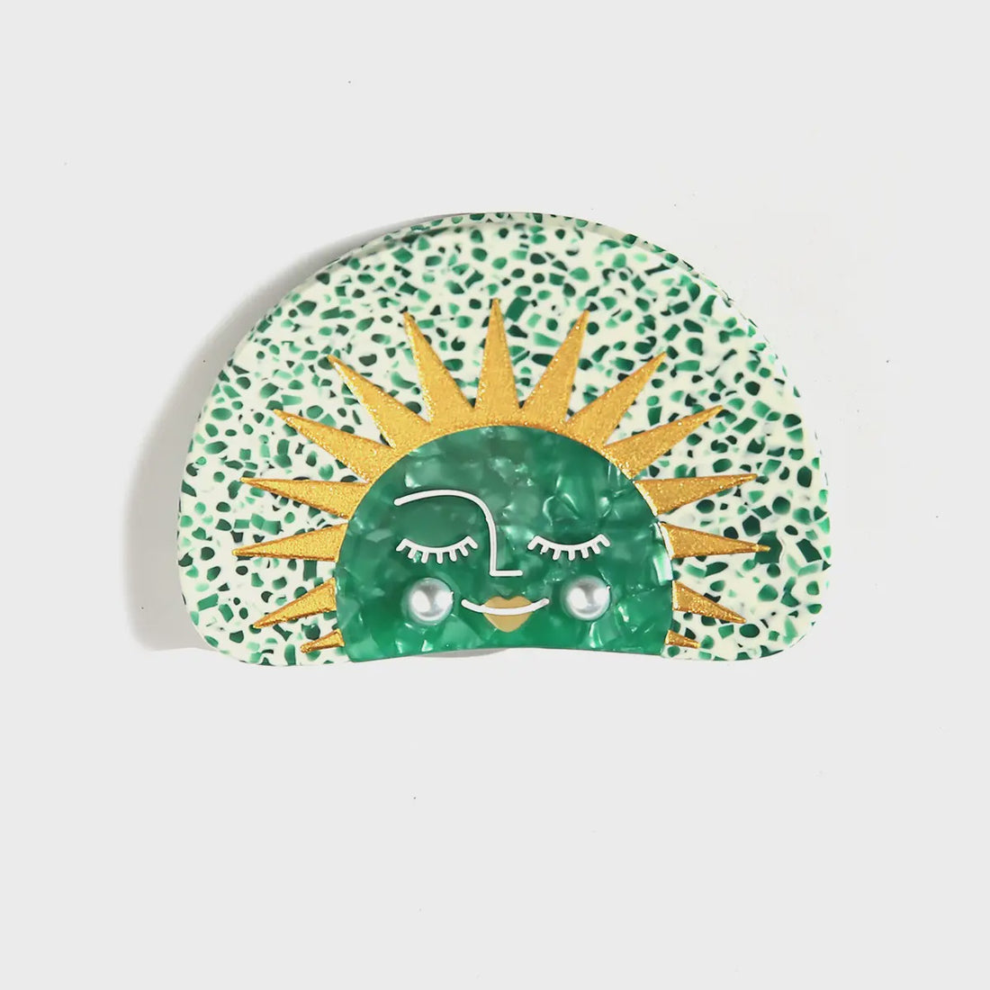 Green Sun Claw Clip