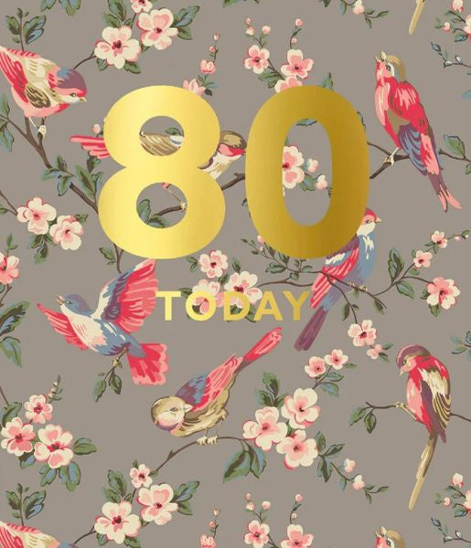 Large 80th Birthday Greeting Card