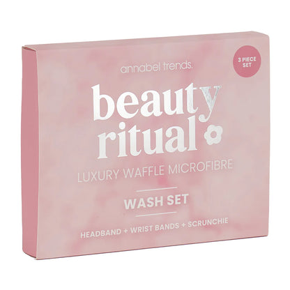 Beauty Ritual - Luxury Waffle Wash Set 3pc - Dusty Pink