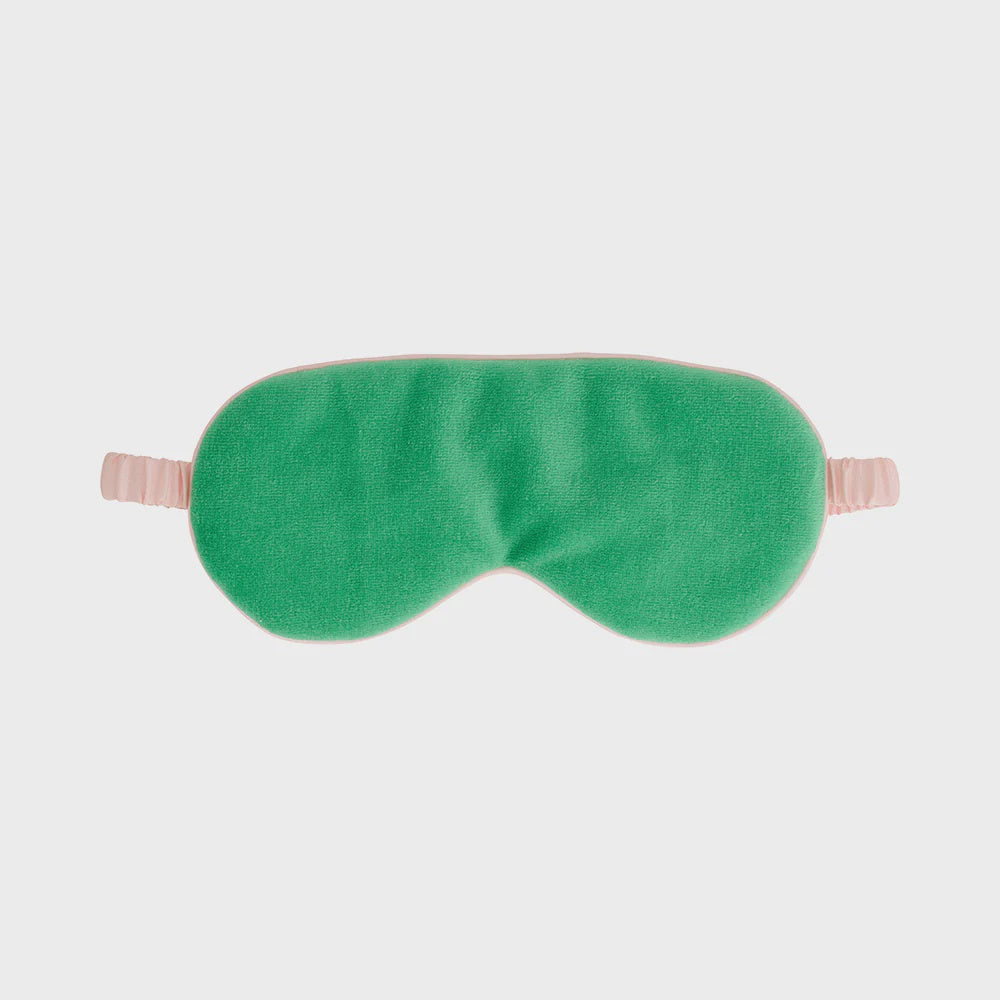 Cosy Luxe Velvet Eye Mask - Meadow Green