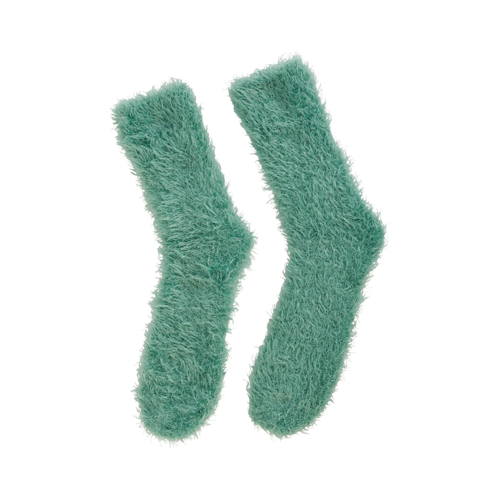 Fuzzy Bed Socks - Set 2 Pairs - Dark Sage