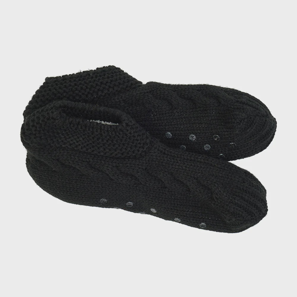 Mens Slouchy Slippers - Black