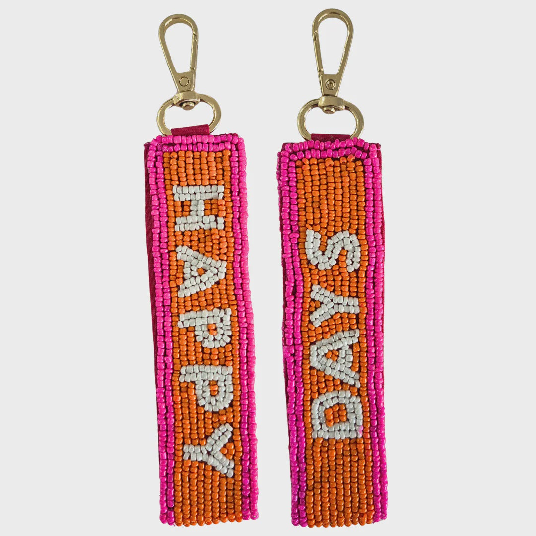 Happy Days Beaded Key Chain