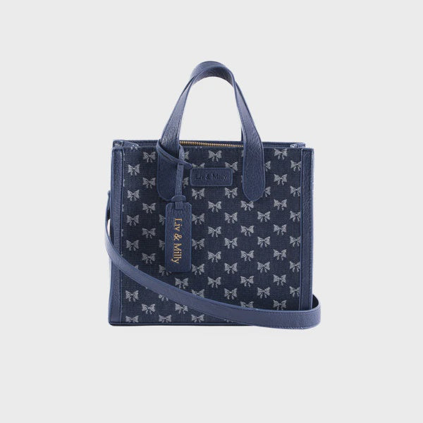 Alice Denim Bag with Bows