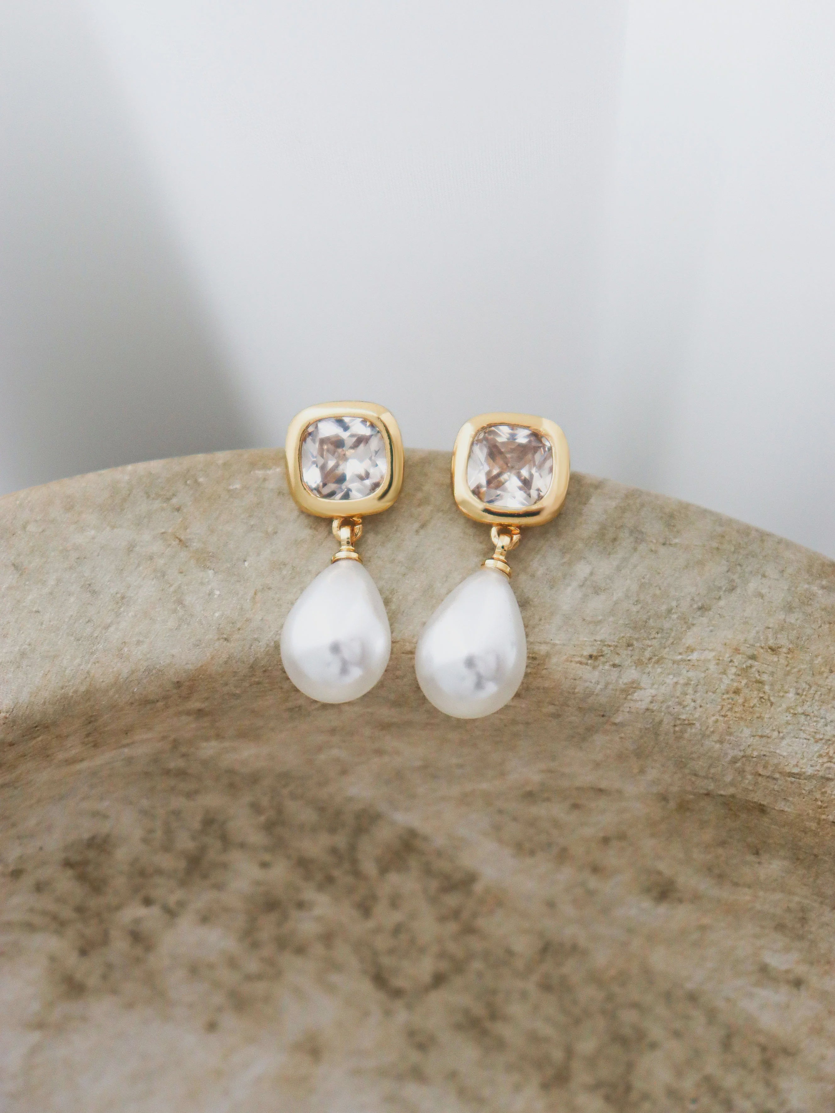 Amélie Bridal Earrings in 18K Gold Plated