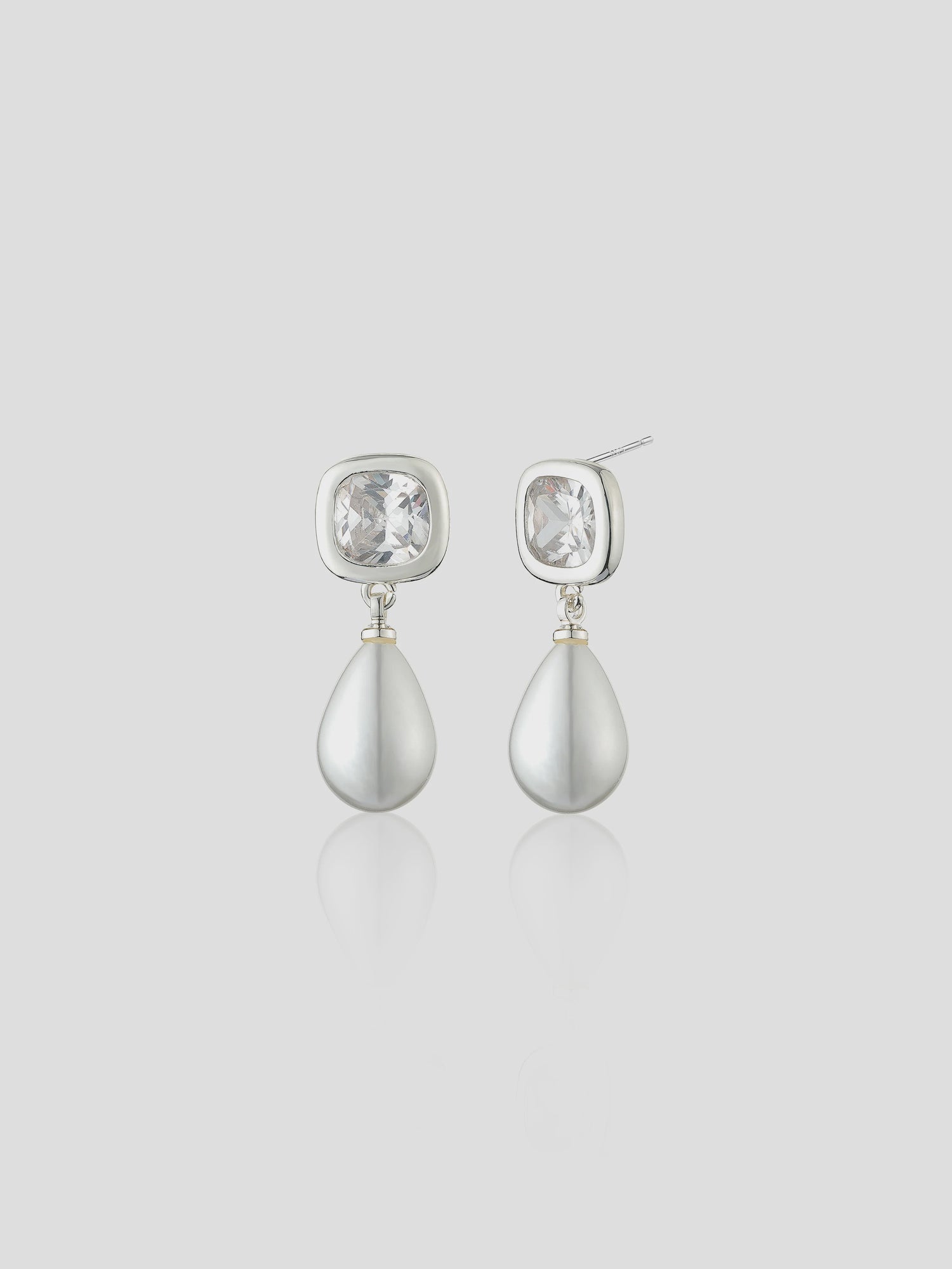 Amélie Bridal Earrings in Sterling Silver Plated