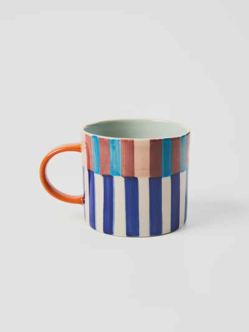 Bloomie Blue Stripe Mug