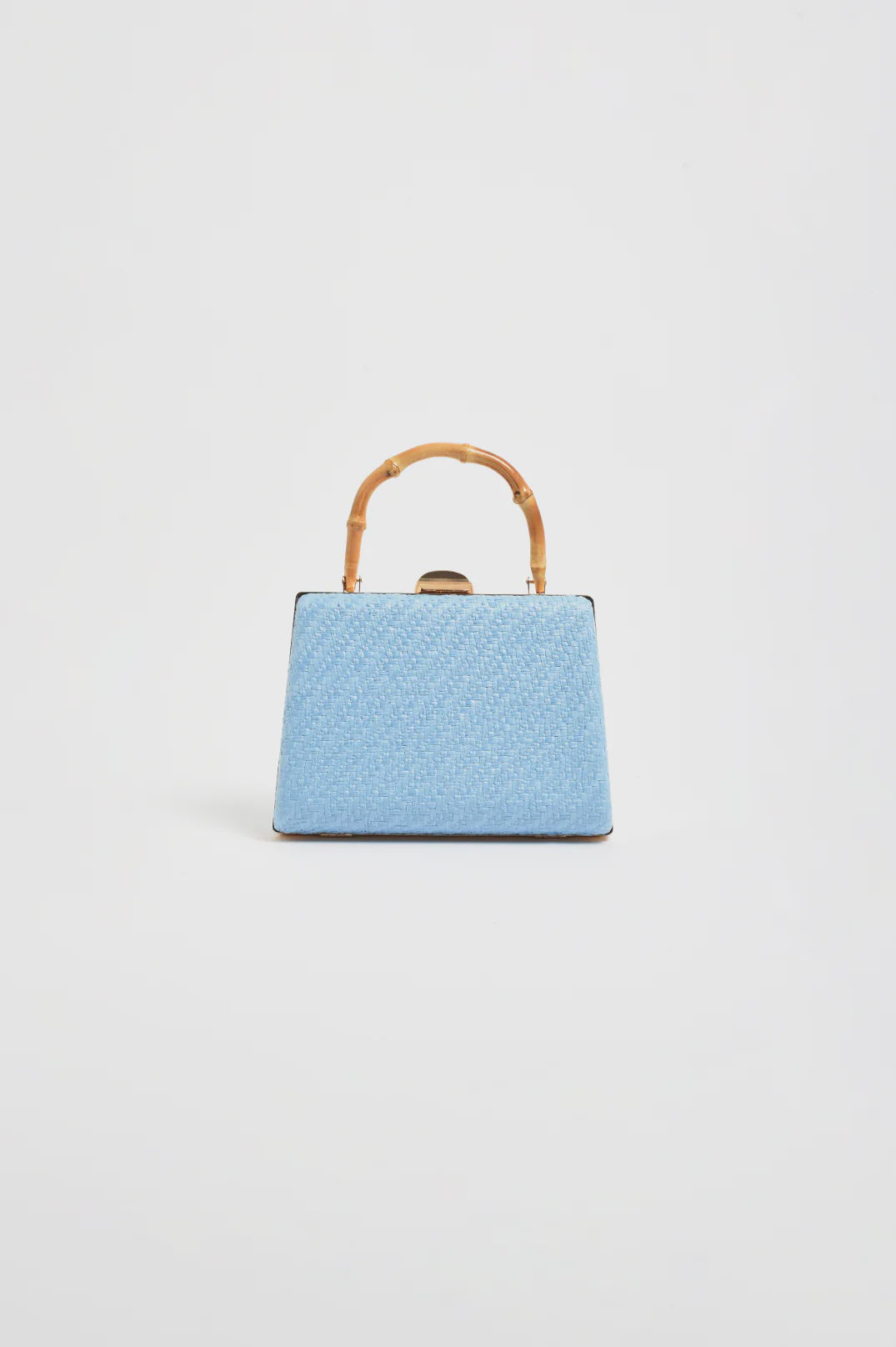 Bamboo Handle Weave Small Bag