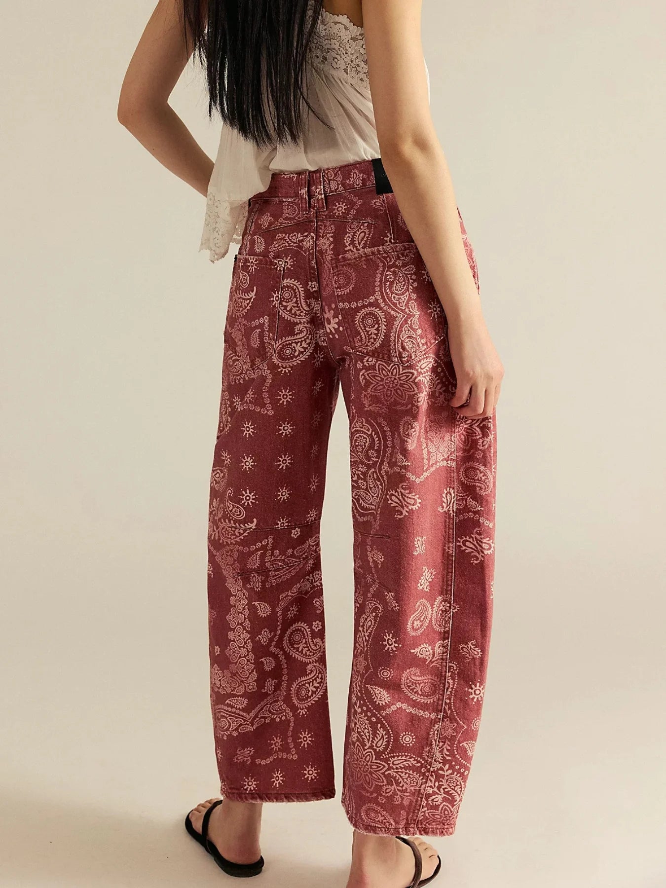 Bandana Barrel Jeans – Rust