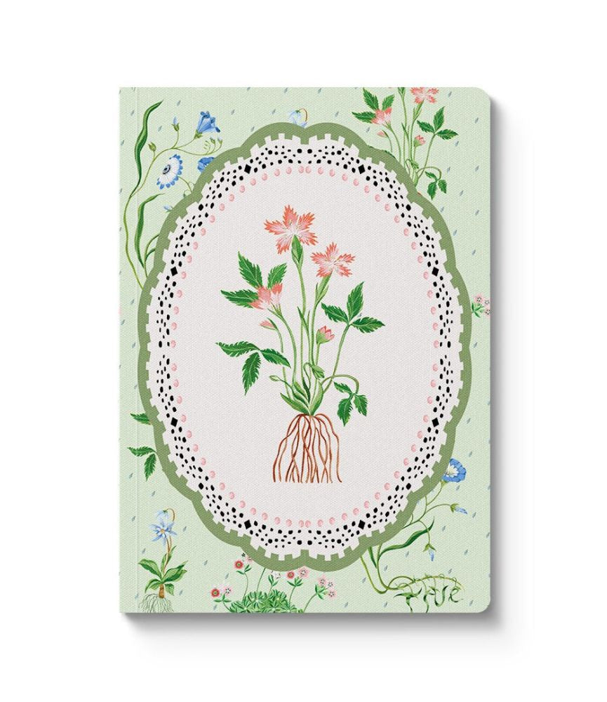 Cath Kidston A6 Textured Soft Cover Notebook - Green Roots Vignette