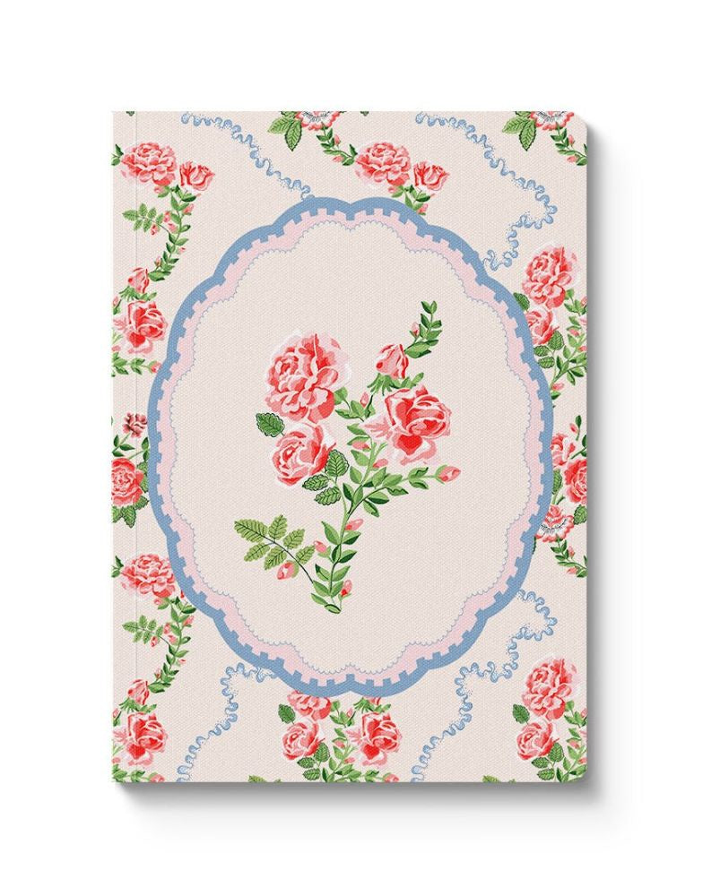 Cath Kidston A6 Textured Soft Cover Notebook - Rose Flutter Vignette