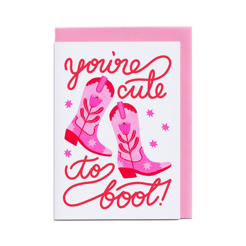 Cute to Boot Greeting Card