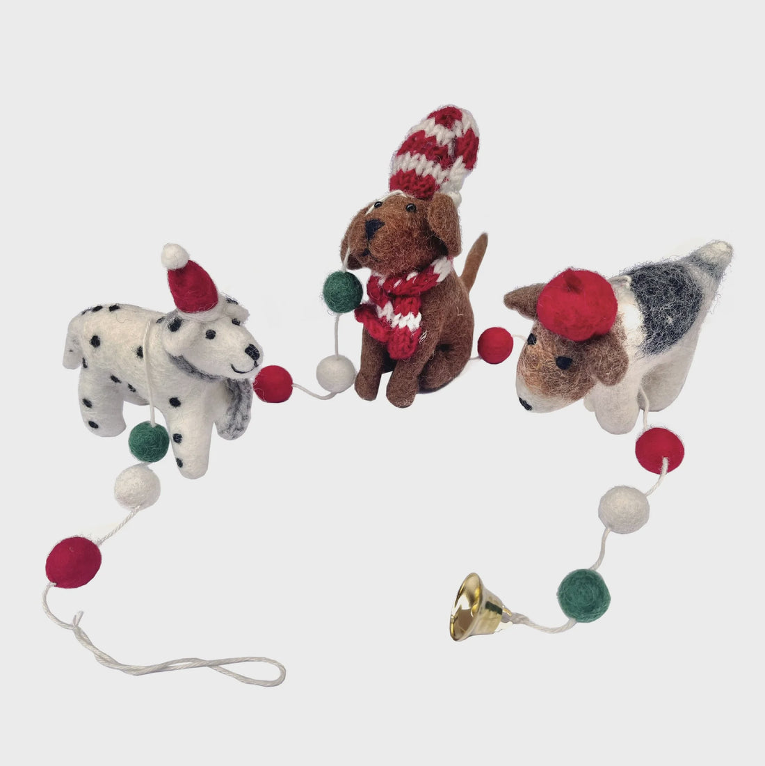 Canine Friends Felt Christmas Mobile Decoration