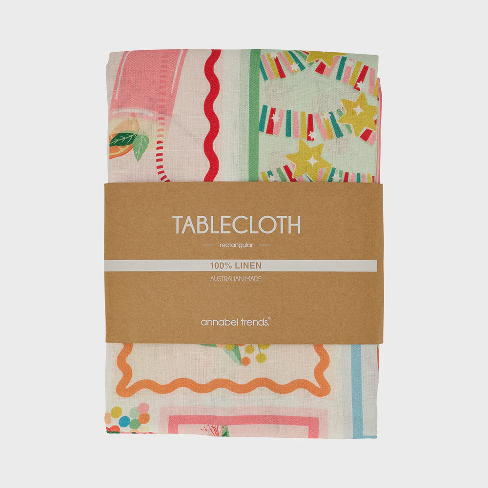 Medium Linen Tablecloth - Christmas Holiday