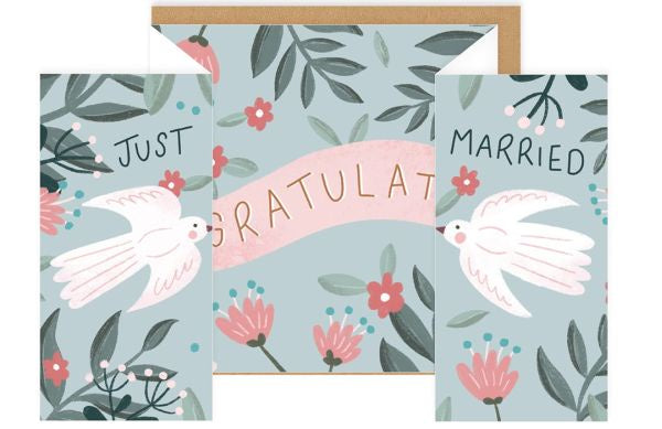 Just Married Concertina Card