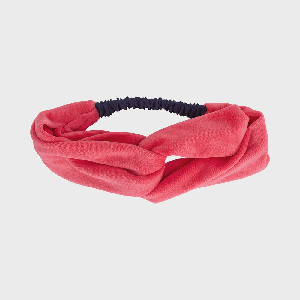 Cosy Luxe Velvet Knot Headband - Pink Crush