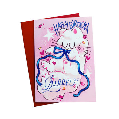 Fluffy Cat Greeting Card