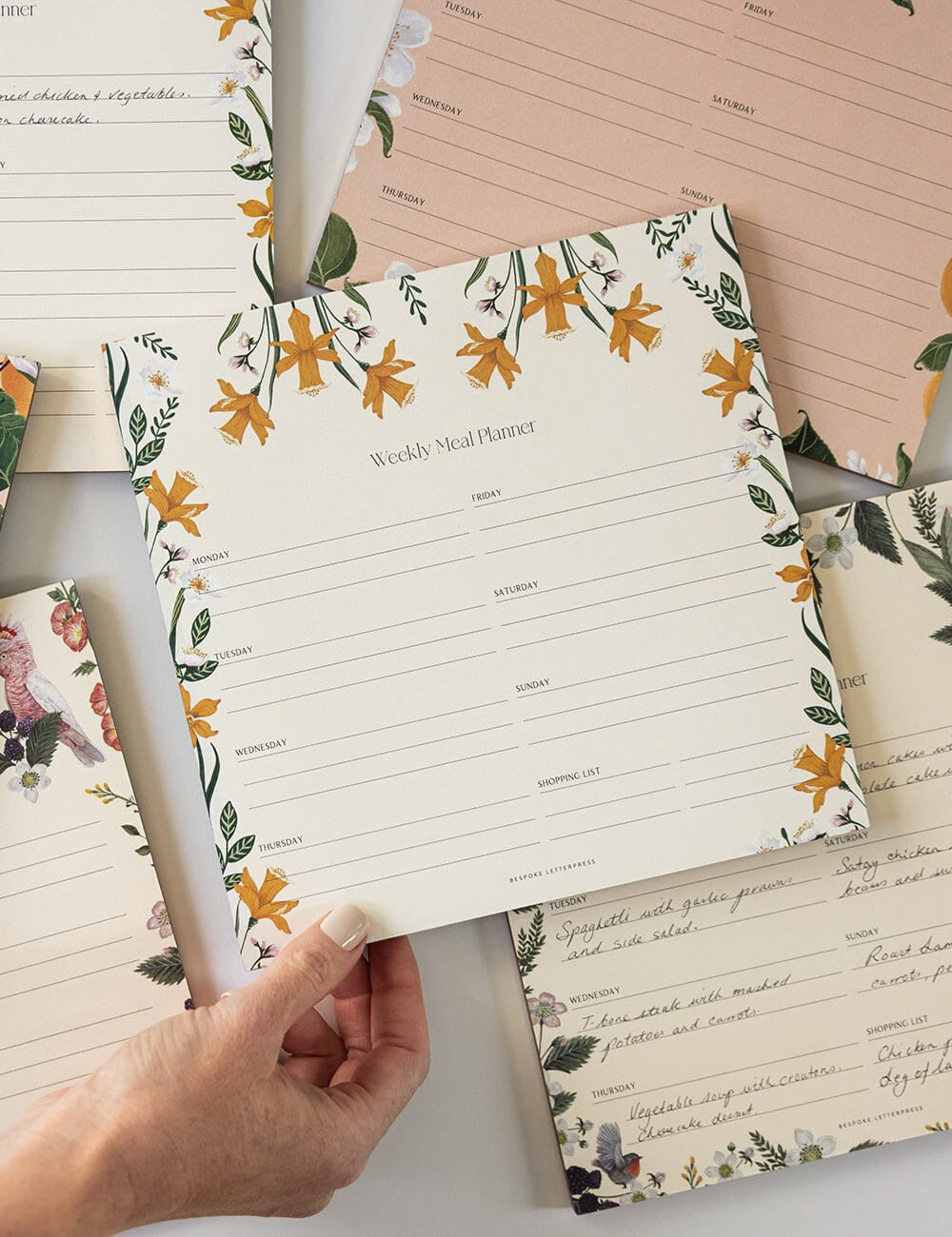 Meal Planner Fridge Notepad - Daffodil