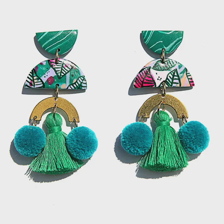 Daintree Pom Pom Earrings