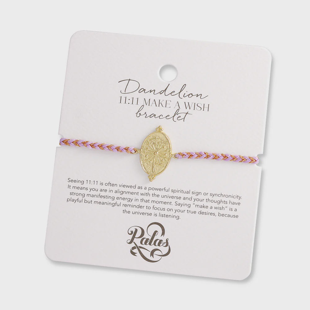 Dandelion ‘11:11 make a wish’ bracelet