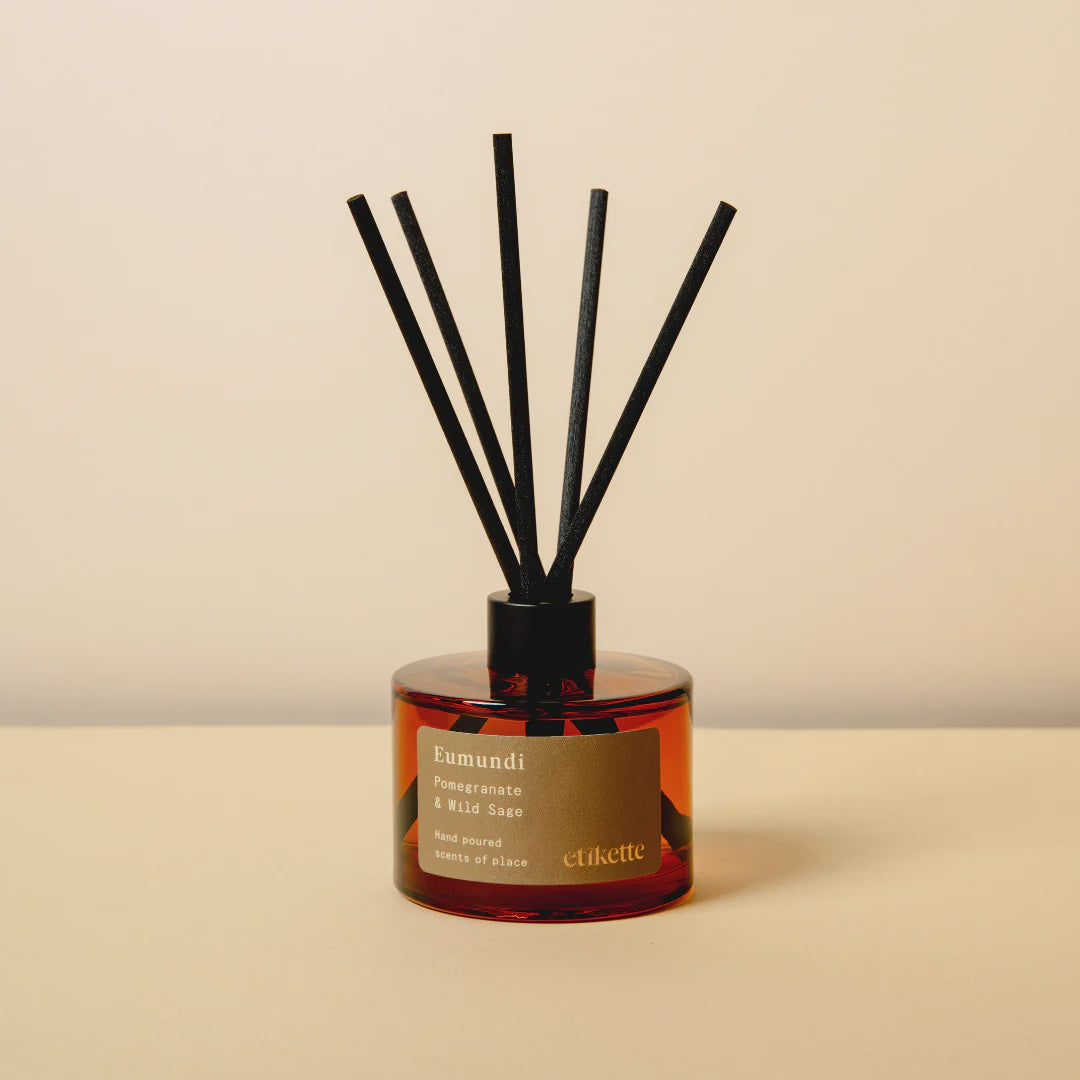 Eco Reed Diffuser - Eumundi in Pomegranate &amp; Wild Sage