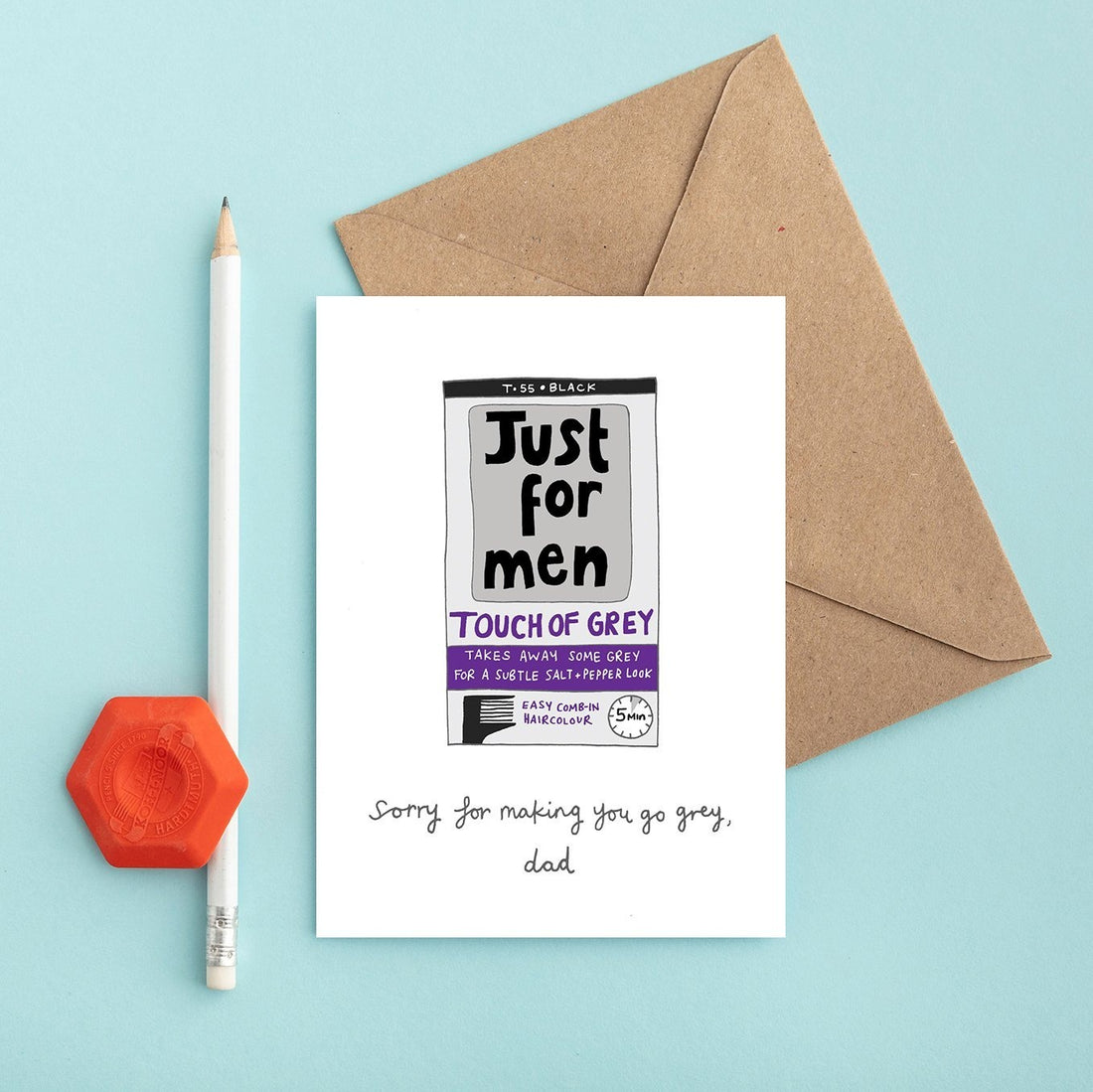 Sorry Grey Dad Greeting Card