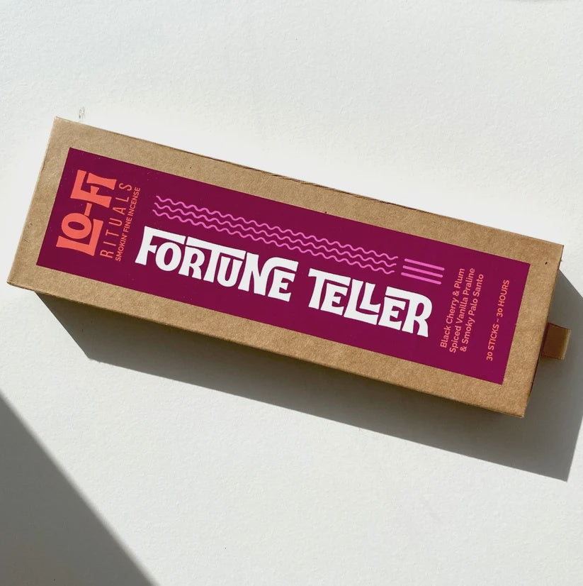 FORTUNE TELLER | Black Cherry, Spiced Vanilla Praline &amp; Smoky Palo Santo | 30 Incense Sticks