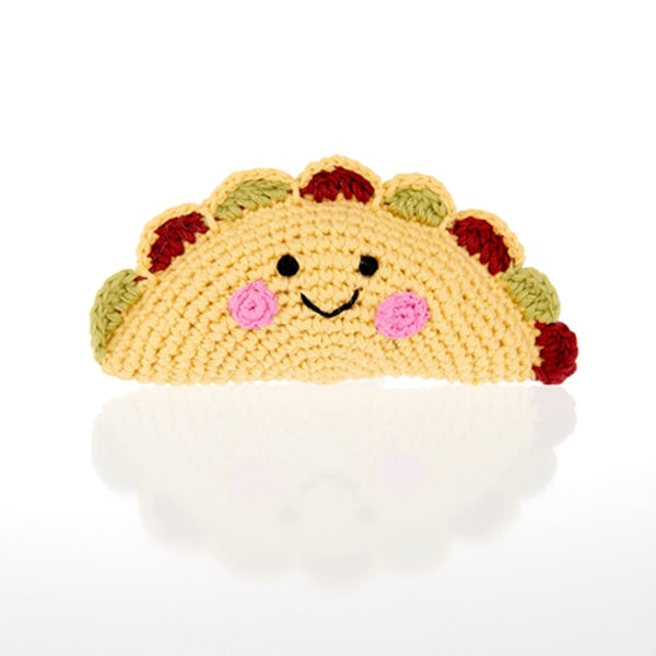 Friendly Taco Crochet Rattle