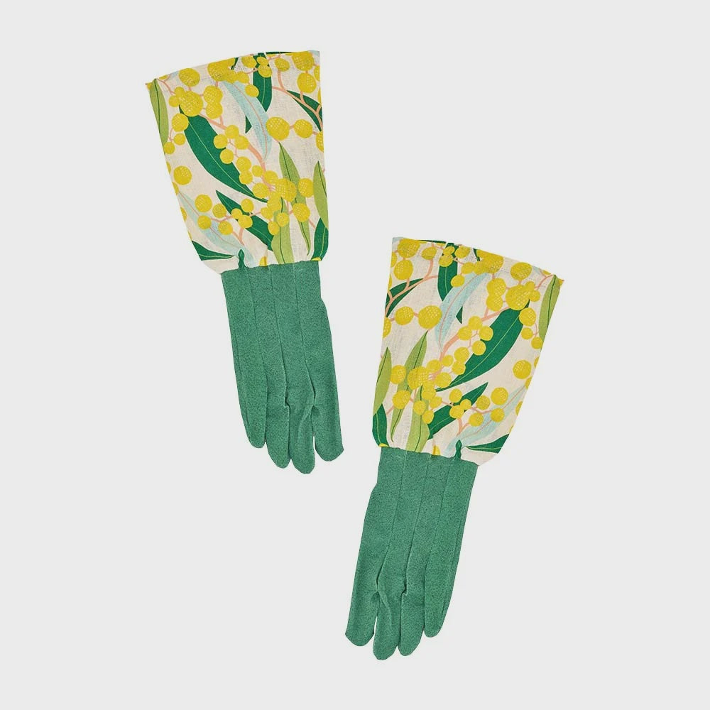 Long Sleeve Garden Gloves - Golden Wattle