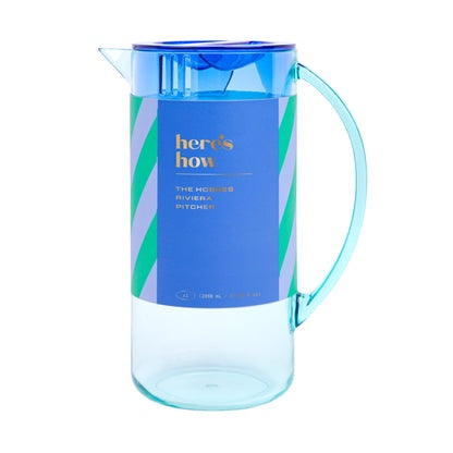 The Hobbes Pitcher - Mint &amp; Cobalt