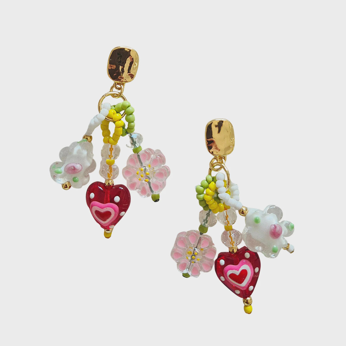 Sweetheart Garden Beaded Earrings