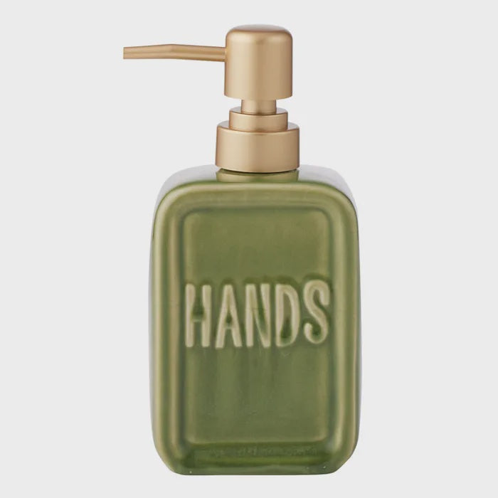 Hands Ceramic Soap Dispenser - Olive