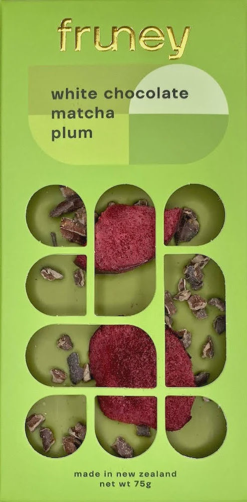 White Chocolate Matcha Plum Bar 75g