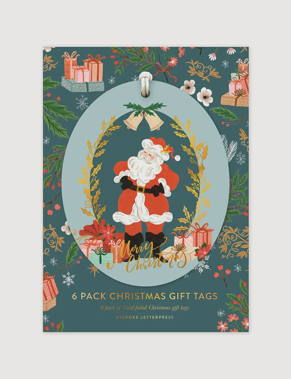 Jolly Santa Gift Tags - 6 Tags