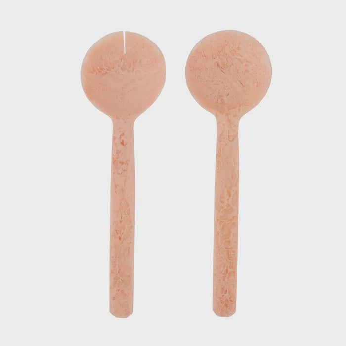 Kip Resin Salad Servers Set of 2 - Peach