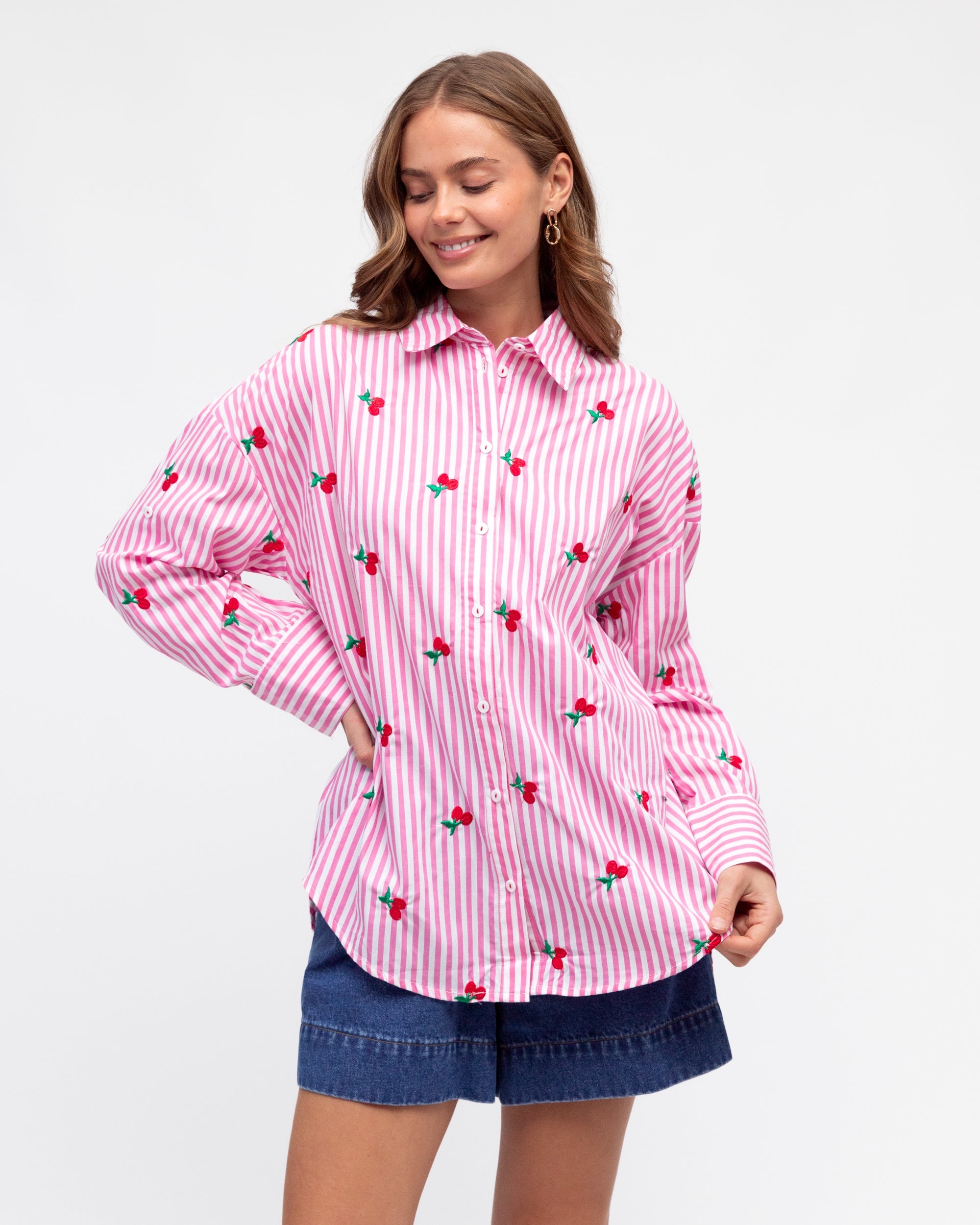 Cherry Striped Shirt