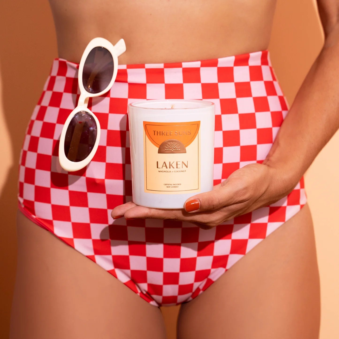 Three Suns Crystal Candle - Laken - Magnolia Coconut