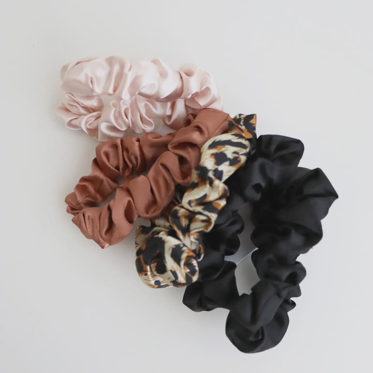 Leopard Mini Scrunchies 5 Pack Set
